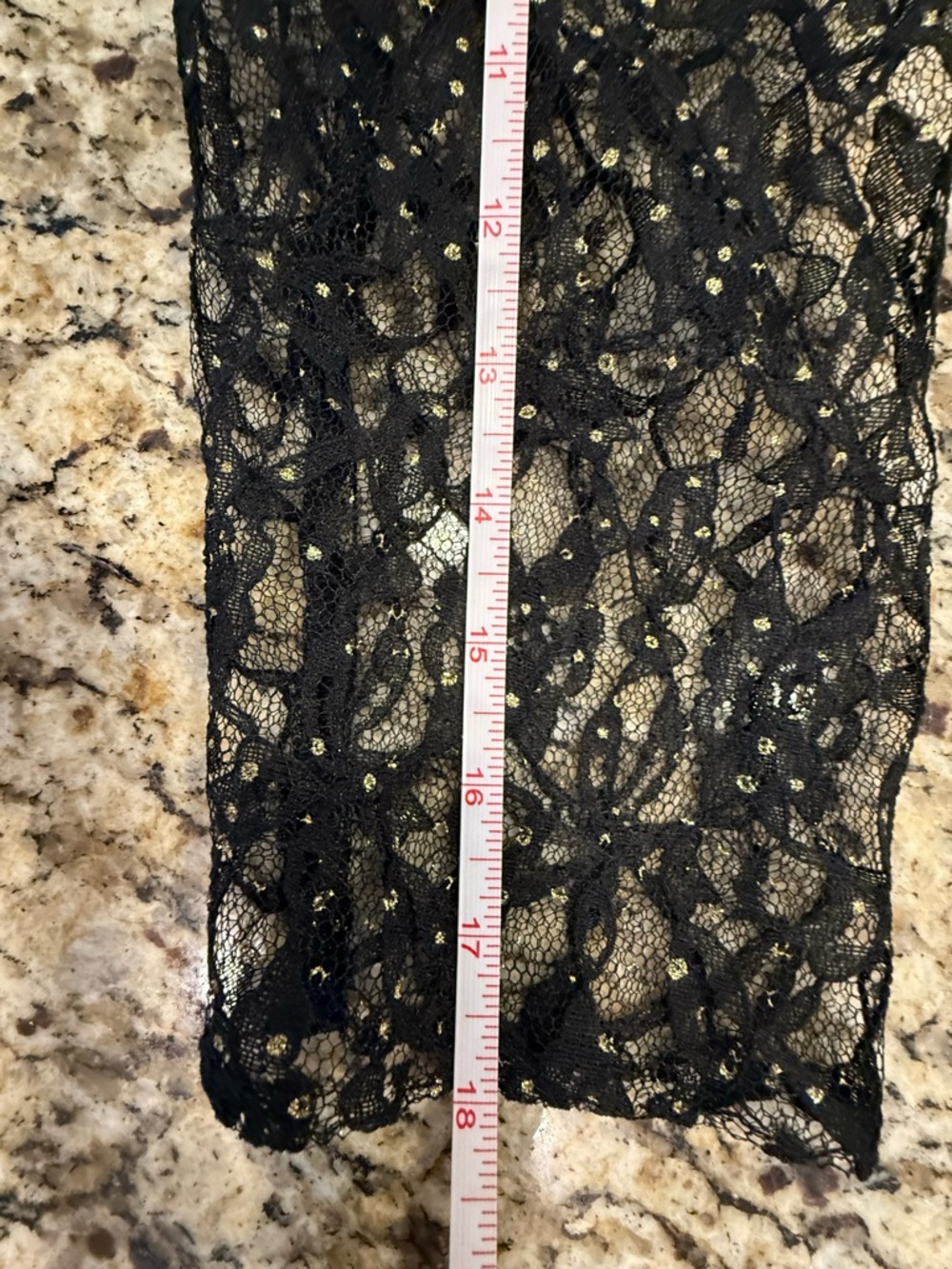Nuance vintage black lace sequin midi dress tiered balloon hem SZ 5 - Picture 14 of 16